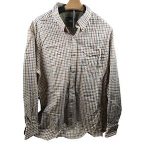 Eddie Bauer Multicolor Plaid 100% Cotton Men's Button-Up Shirt – Size‎ XL